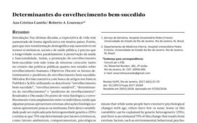 Determinantes do envelhecimento bem-sucedido